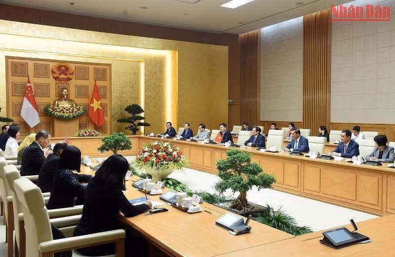 [Ảnh] Thủ tướng Phạm Minh Chính tiếp Tổng thống Cộng hòa Singapore Halimah Yacob ảnh 9