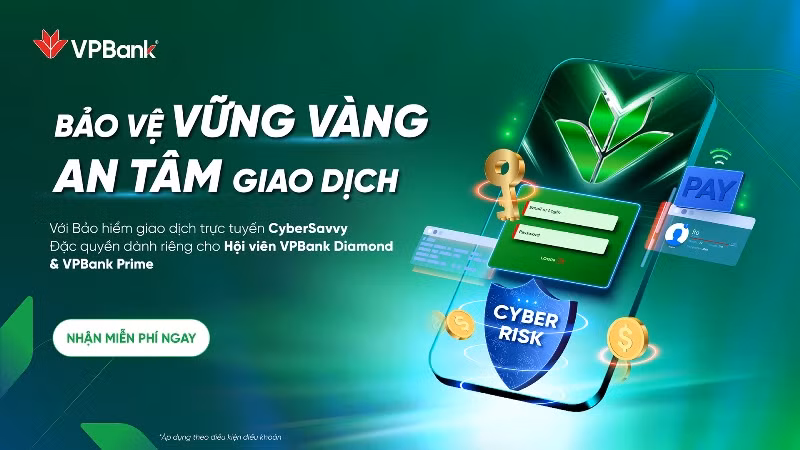 VPBank tri ân khách hàng với gói Bảo hiểm giao dịch trực tuyến, quyền lợi chi trả đến 300 triệu đồng/khách hàng 