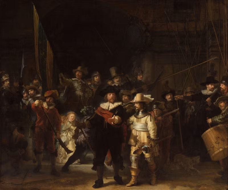 Tác phẩm Tuần tra đêm của Rembrandt Van Rijn, sáng tác năm 1642.