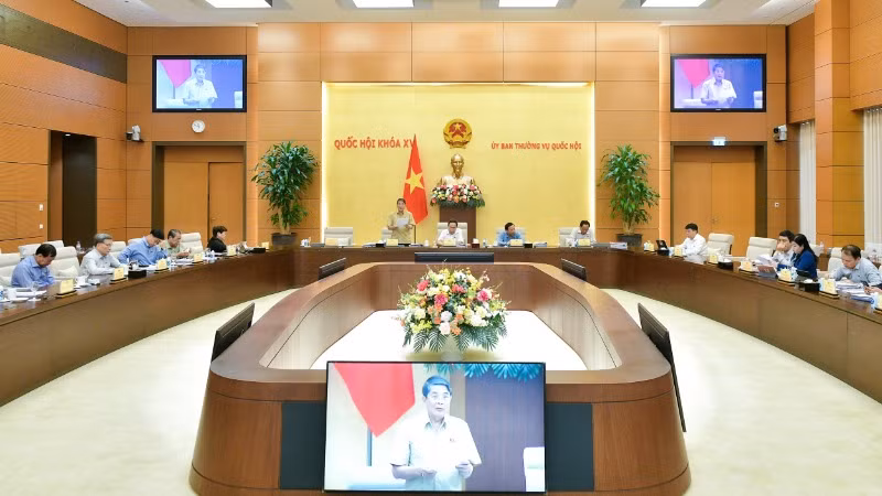 Một phiên họp của Ủy ban Thường vụ Quốc hội khóa XV. (Ảnh: Quochoi.vn)