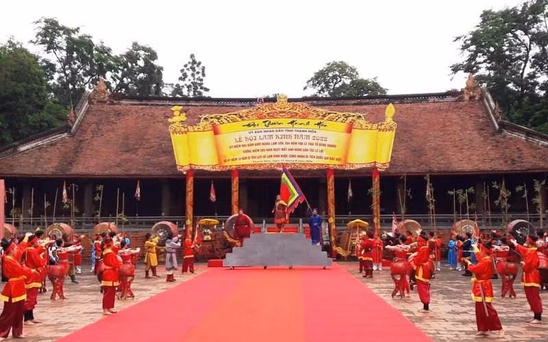 Một cảnh trong chương trình nghệ thuật “Hào khí Lam Sơn - tỏa sáng, trường tồn”.