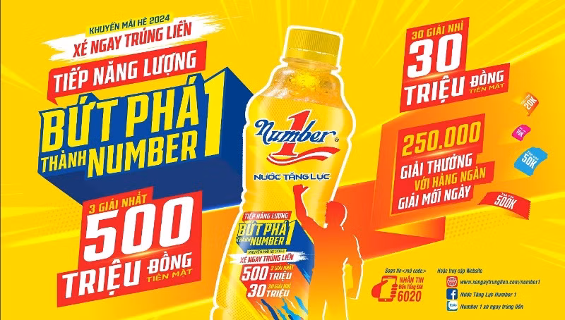 Chương trình “Xé ngay trúng liền 2024 - Number 1” – “Tiếp năng lượng, bứt phá thành Number 1” bắt đầu từ 00:00 ngày 20/5/2024 đến 23:59 ngày 18/7/2024.