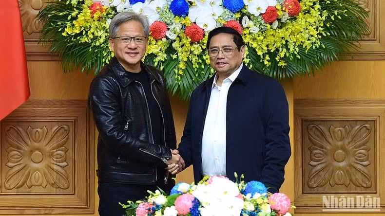Thủ tướng Phạm Minh Chính tiếp ông Jensen Huang, Chủ tịch kiêm Giám đốc điều hành Tập đoàn NVIDIA.