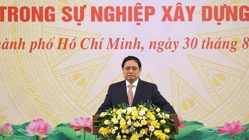 Thủ tướng Chính phủ Phạm Minh Chính phát biểu tại hội nghị. (Ảnh: VGP)