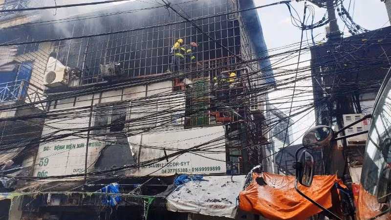 Hiện trường vụ cháy.