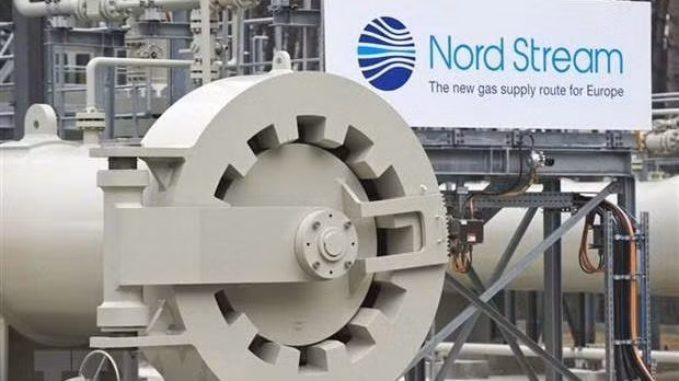 Hệ thống đường ống dẫn khí Dòng chảy phương Bắc 1 trên đất liền tại Lubmin, Đức. (Ảnh: AFP/TTXVN) 