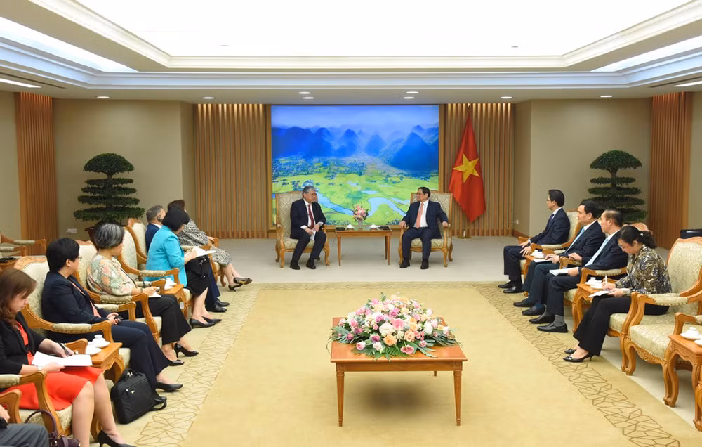 Quang cảnh buổi tiếp.