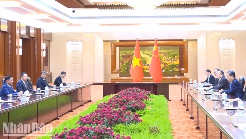Quang cảnh cuộc hội kiến. (Ảnh: HỒ QUÂN)