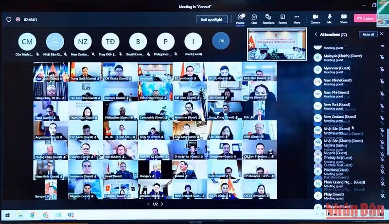 Tại các điểm cầu.