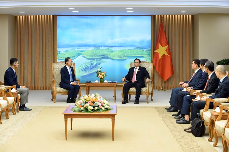 Quang cảnh buổi tiếp. (Ảnh: Trần Hải)