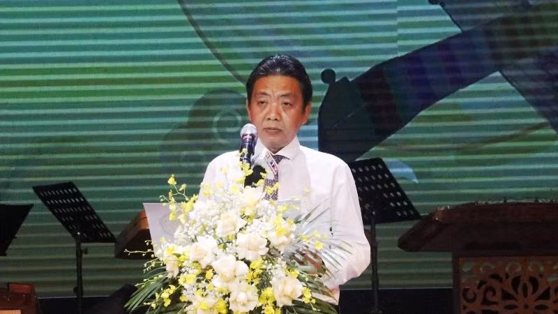 Thứ trưởng Văn hóa, Thể thao và Du lịch Hoàng Đạo Cương phát biểu.