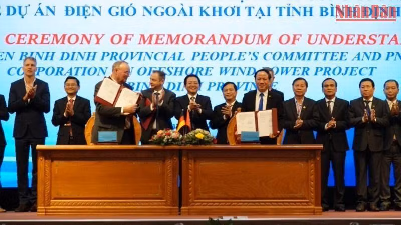 Quang cảnh hội nghị xúc tiến đầu tư doanh nghiệp Đức vào Bình Định. 