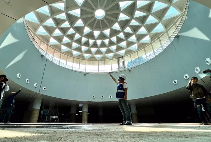 Dấu ấn biểu tượng của tuyến metro Bến Thành-Suối Tiên là hạng mục Giếng trời lấy sáng (toplight), thuộc khu vực nhà ga Trung tâm Bến Thành.