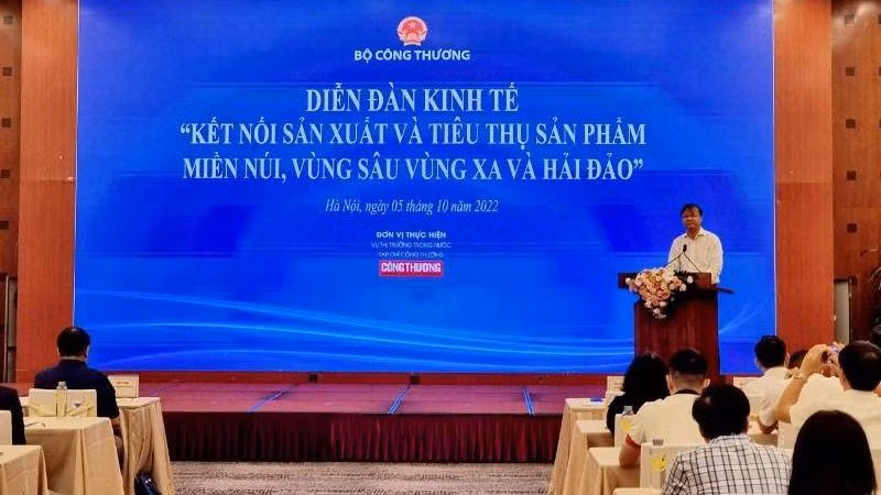 Thứ trưởng Công thương Đỗ Thắng Hải phát biểu tại Diễn đàn.