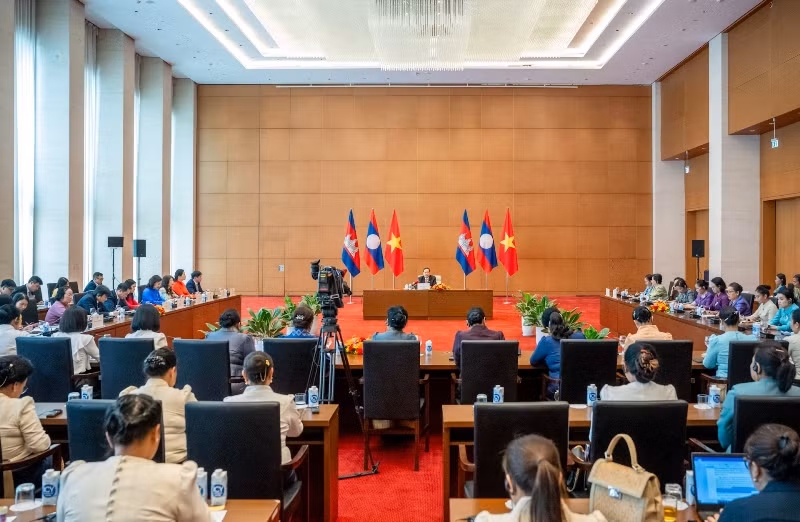 Quang cảnh cuộc tiếp tại Nhà Quốc hội. (Ảnh Duy Linh)