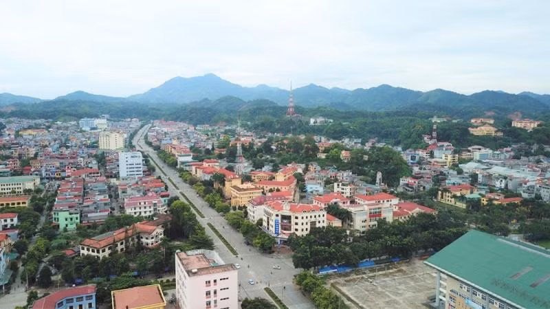 Một góc thành phố Bắc Kạn. 