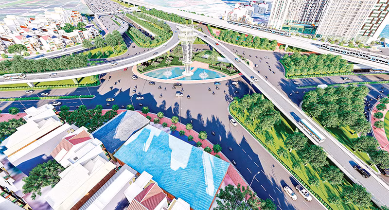 Phối cảnh công trình Nút giao An Phú, thành phố Thủ Đức.