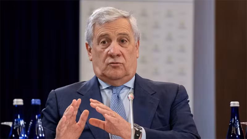 Bộ trưởng Ngoại giao Italia Antonio Tajani trong cuộc họp của các bộ trưởng ngoại giao các nước G7 tại Washington, Mỹ, ngày 11/7/2024. (Ảnh: Reuters)