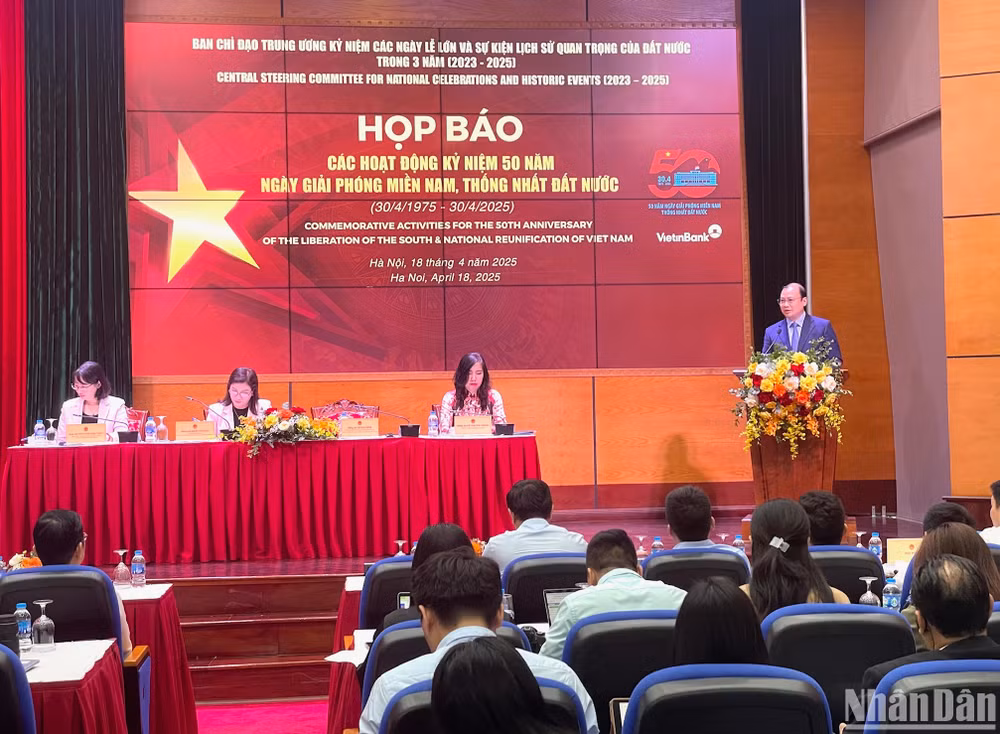 Họp báo các hoạt động kỷ niệm 50 năm Ngày Giải phóng miền nam, thống nhất đất nước