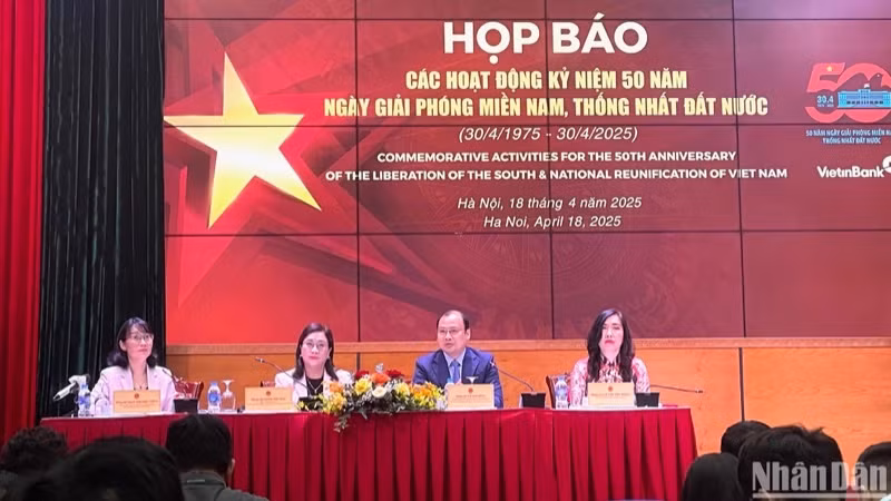Họp báo các hoạt động kỷ niệm 50 năm Ngày Giải phóng miền nam, thống nhất đất nước. 