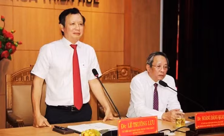 Đồng chí Bí thư Tỉnh ủy Thừa Thiên Huế Lê Trường Lưu phát biểu tại hội nghị.