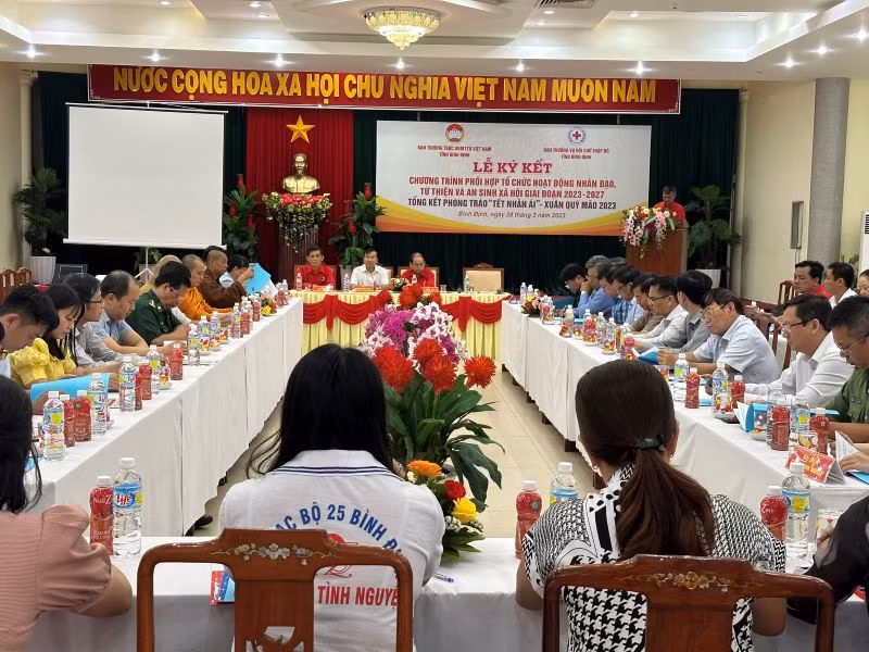 Quang cảnh buổi tổng kết Phong trào “Tết Nhân ái” - Xuân Quý Mão 2023.