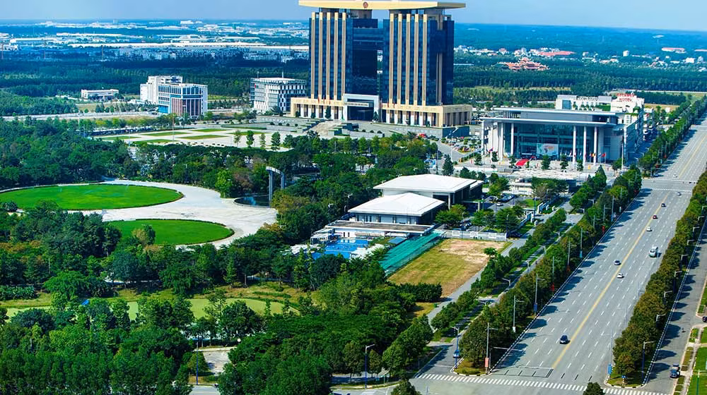 Một góc trung tâm thành phố mới Bình Dương.