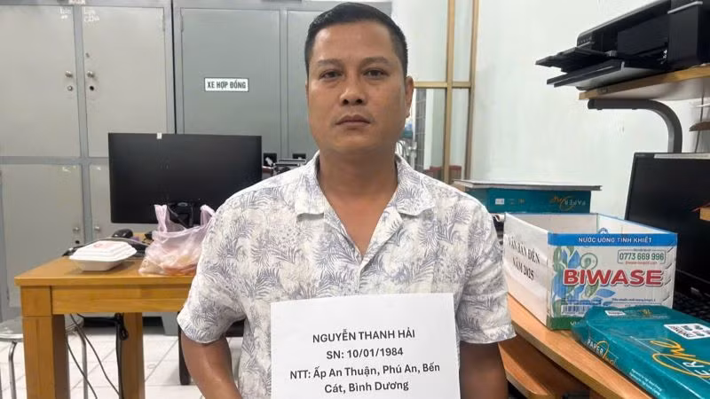 Đối tượng cầm đầu đường dây đánh bạc Nguyễn Thanh Hải đã bị tạm giữ. 