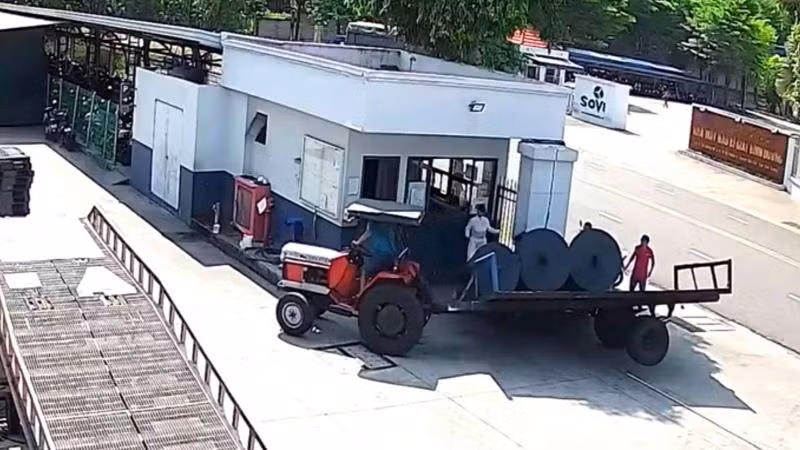 Hiện trường vụ việc làm chết bảo vệ của công ty. 