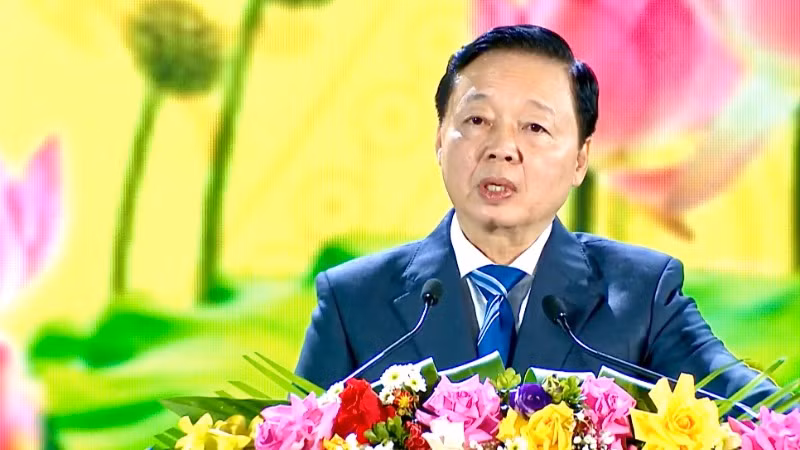 Phó Thủ tướng Chính phủ Trần Hồng Hà phát biểu tại buổi Lễ.