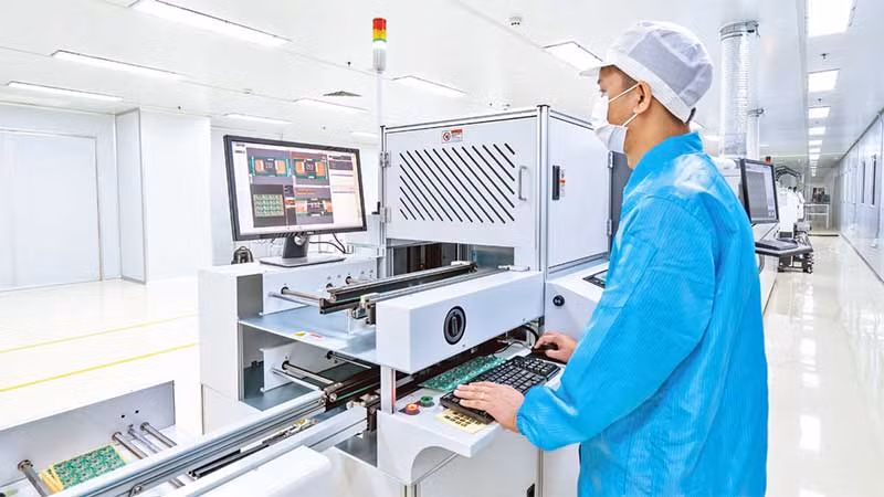 Hoạt động sản xuất của Công ty TNHH một thành viên Công nghệ cao Điện Quang, Khu Công nghệ cao Thành phố Hồ Chí Minh.