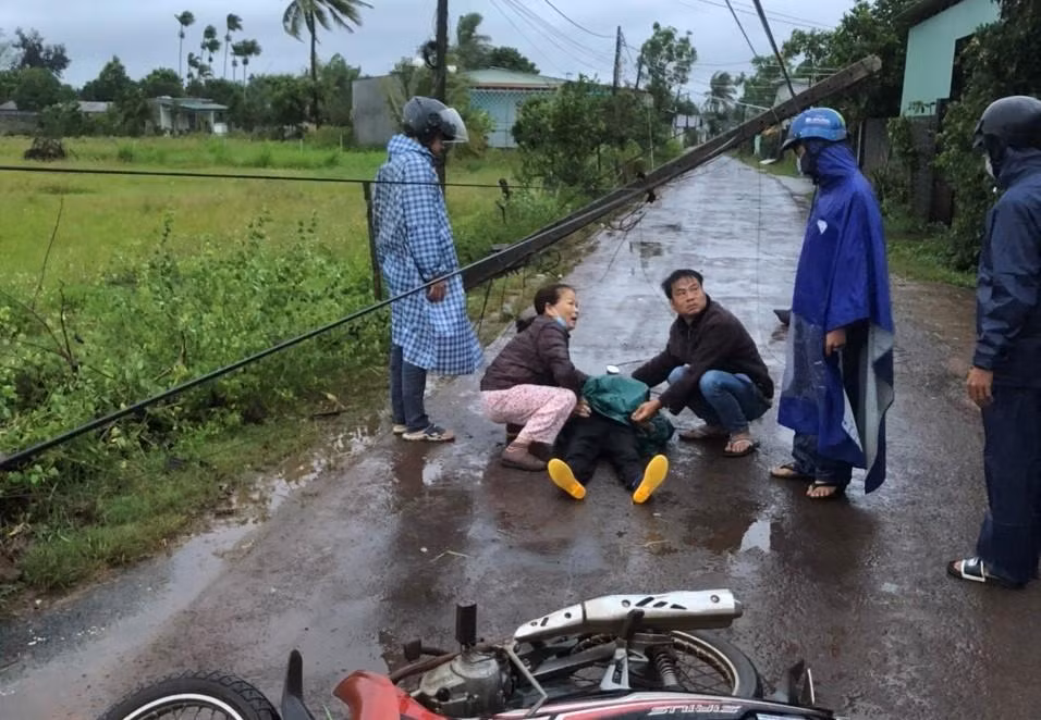 Hiện trường vụ tai nạn. 
