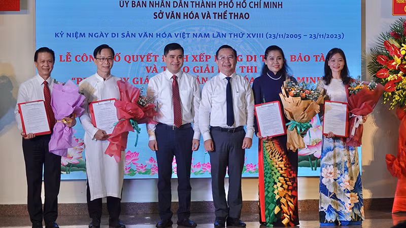 Công bố xếp hạng, xếp hạng lại hạng 1 cho 4 bảo tàng trực thuộc Sở Văn hóa và Thể thao Thành phố Hồ Chí Minh.