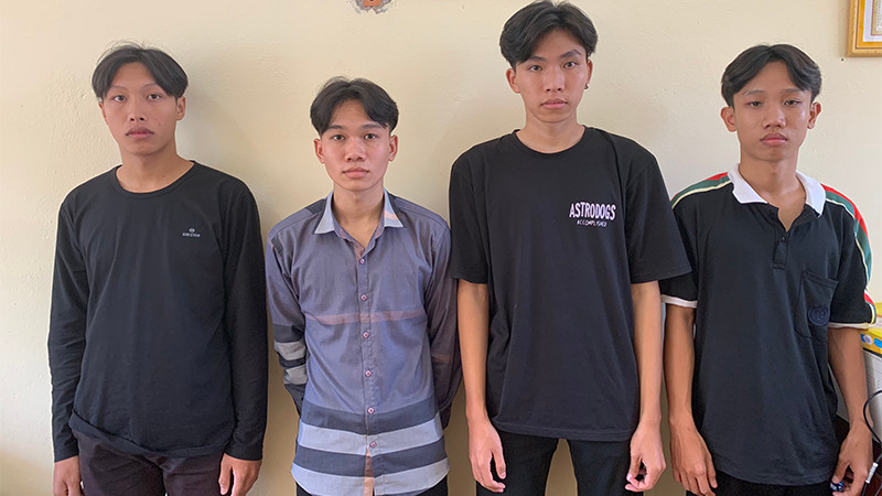 4 đối tượng tại Cơ quan công an.
