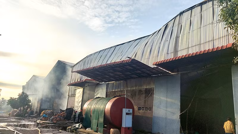 Hiện trường vụ cháy.