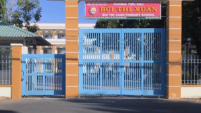 Trường tiểu học Bùi Thị Xuân, phường 4, Thành phố Cao Lãnh. (Ảnh: CTV)