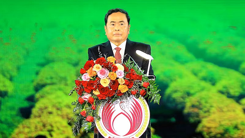 Phó Chủ tịch Thường trực Quốc hội Trần Thanh Mẫn phát biểu tại lễ khai mạc.