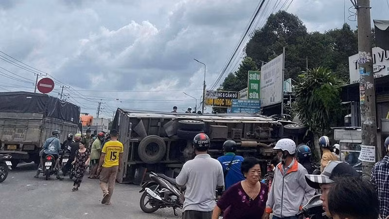 Hiện trường vụ tai nạn.