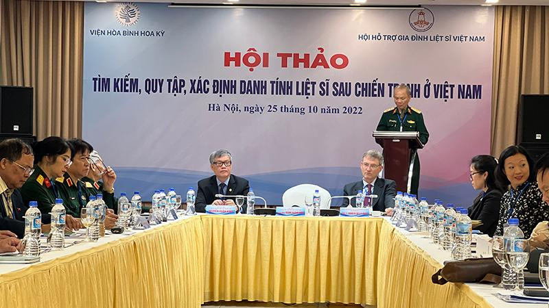 Hội thảo “Tìm kiếm, quy tập, xác định danh tính liệt sĩ sau chiến tranh ở Việt Nam”.