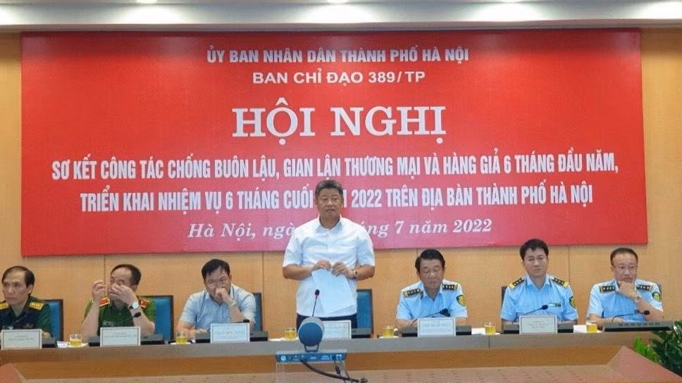 Ban Chỉ đạo 389 thành phố Hà Nội tổ chức hội nghị sơ kết 6 tháng đầu năm 2022.
