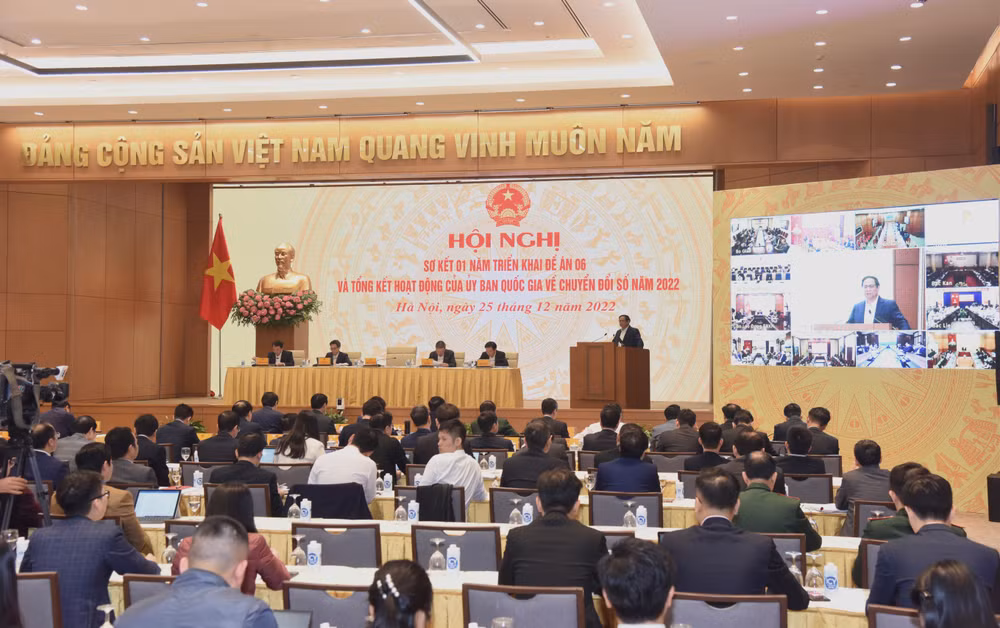 Quang cảnh hội nghị tại điểm cầu Hà Nội.