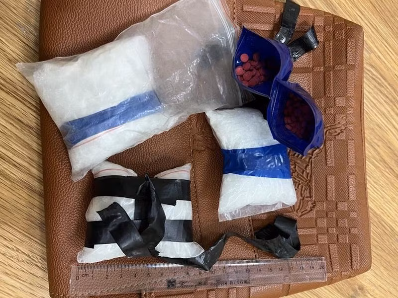 Tang vật của Luân tại cơ quan Công an.