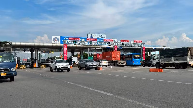 Trạm thu phí Long Phước trên tuyến cao tốc Thành phố Hồ Chí Minh-Long Thành-Dầu Giây.