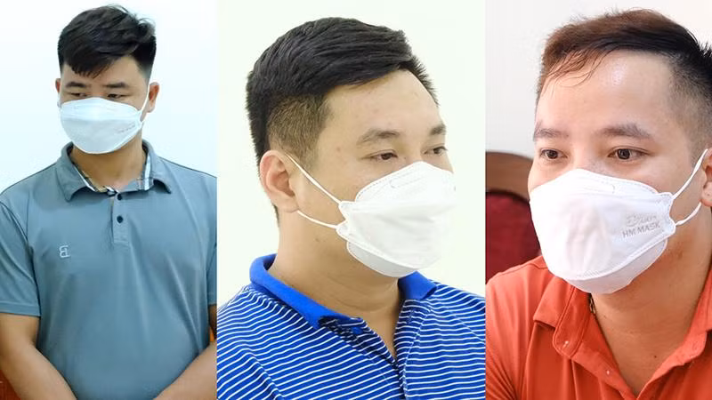 3 phóng viên, cộng tác viên của các cơ quan báo chí có hành vi “vòi” tiền người dân tại Cao Bằng. (Ảnh: Công an tỉnh Cao Bằng cung cấp)