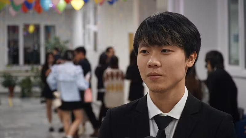 Đơn vị trưởng Lưu học sinh Việt Nam tại RUDN Lê Ngô Minh Phúc chia sẻ với phóng viên.