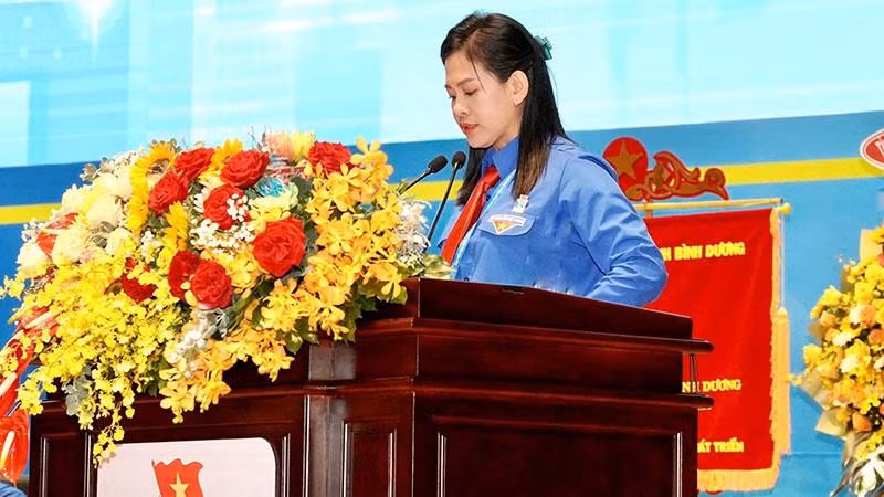 Bí thư Tỉnh Đoàn Bình Dương khóa XI Trần Thị Diễm Trinh.
