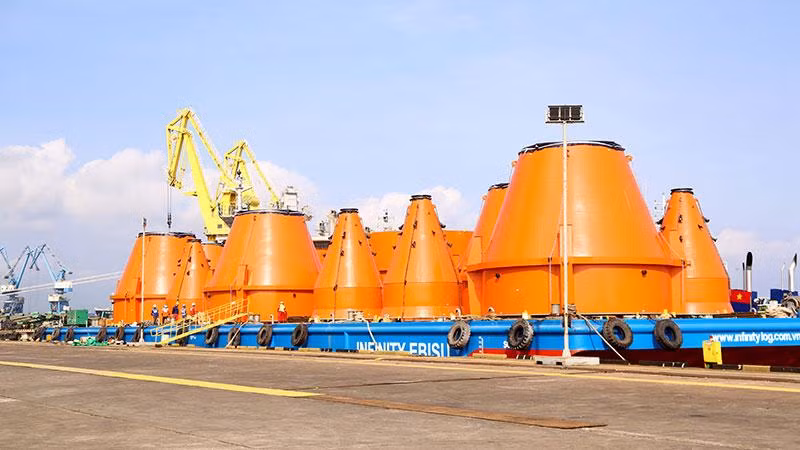 Các hầm than và phễu chứa than do Doosan Vina cung ứng cho Nhà máy nhiệt điện Vân Phong 1.