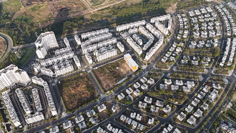 Một góc khu đô thị tại huyện Nhơn Trạch, tỉnh Đồng Nai.