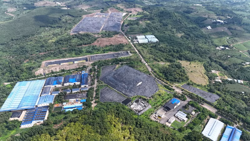 Khu xử lý chất thải Quang Trung đang tiếp nhận, xử lý rác sinh hoạt cho 8/11 huyện, thành phố của tỉnh Đồng Nai.
