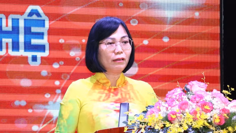 Phó Chủ tịch Ủy ban nhân dân tỉnh Đồng Nai Nguyễn Thị Hoàng phát biểu tại Ngày hội.